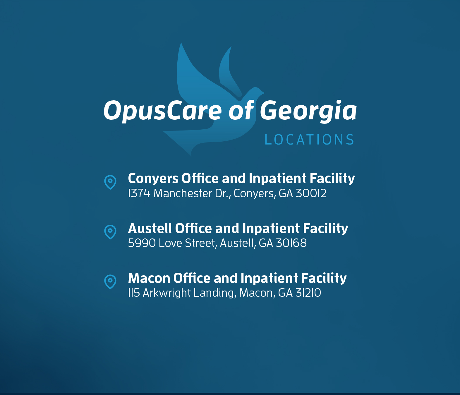 Opuscare of Georiga Locations mobile banner