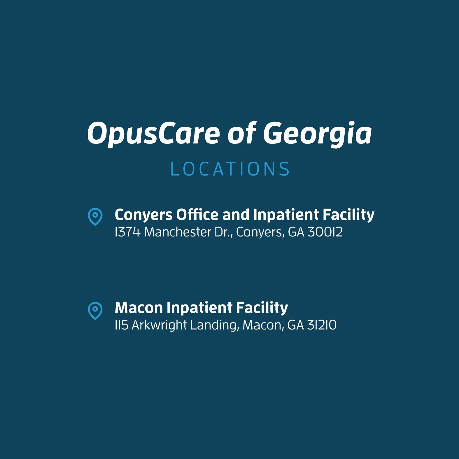Opuscare of Georiga Locations mobile banner